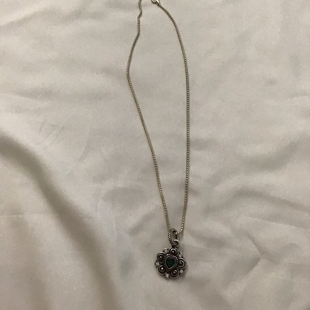 Green gemstone necklace